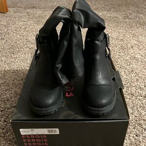 Fergie Gloria Black Knee High Boot Size 8